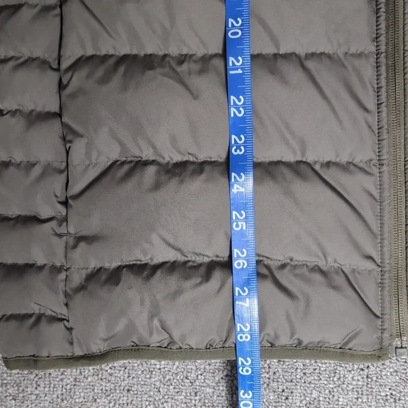 Lands End Classic Down Fill Puffer Vest Size Large In Olive Green - Picture 8 of 8